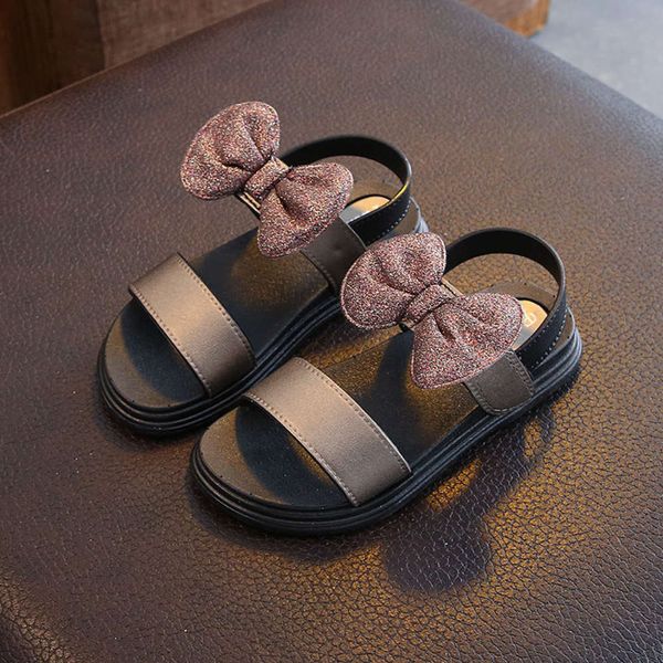 

little girls' sandals 2020 new fashion korean summer girl middle big children's princs sho soft sole, Black;red