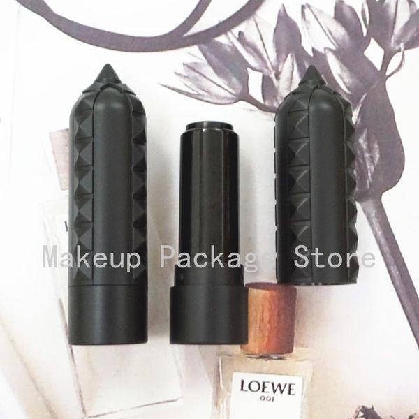 

storage bottles & jars 12.1mm black cosmetic beauty lipstick tube, plastic diy handmade makeup lip refillable container, rouge bottle