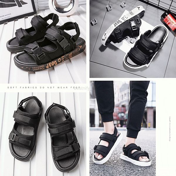 

men's casual sandals slippers breathable and comfortable ss 06, Black
