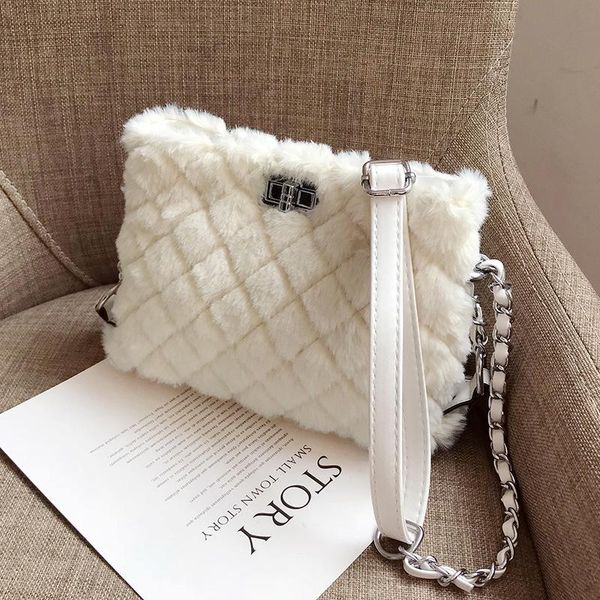 

cross body 2021 style women's bag plush small fragrance lingge chain single shoulder carry armpit