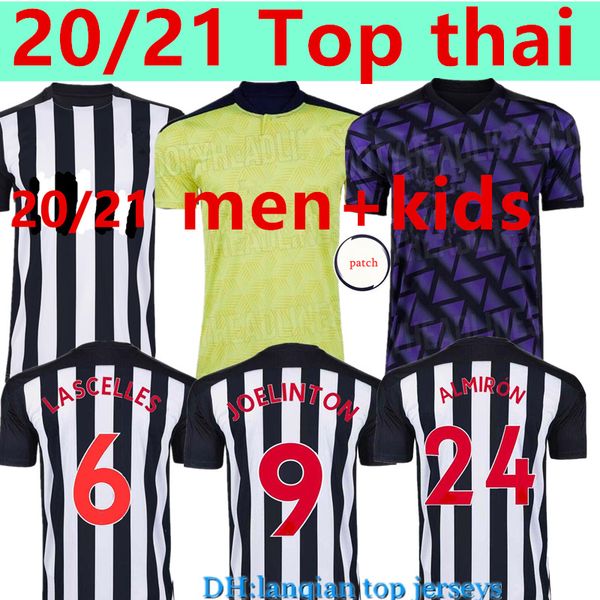 

new 20 21 nufc soccer jerseys shelvey 2020 2021 joelinton football shirt almiron ritchie gayle equipment men kids kits, Black;yellow