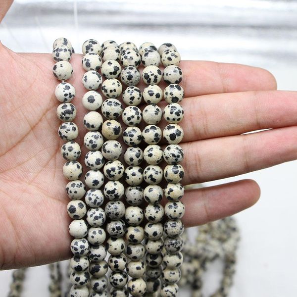 

1strand lot 4 6 8 10 12 мм круглый натуральный камень пятнистые бусины свободные разные бусины для ювелирных украшений выводы diy браслет ож
