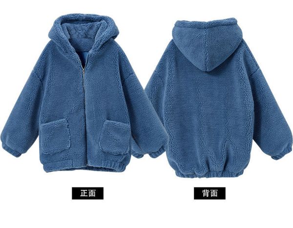 

2021 new elegant woolen solid coat women winter casual outwear female autumn soft warm wool jackets ladies streetwear hns8, Black