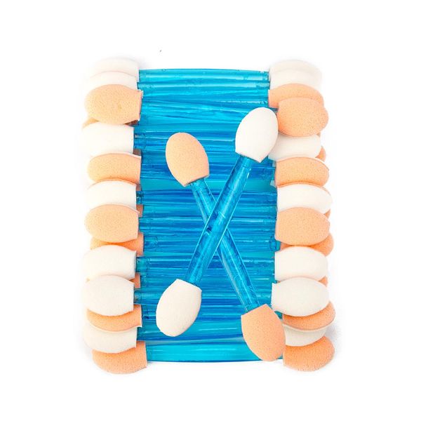 

100/50pcs nail mirror powder brushes double sided eyeshadow applicator disposable sponge brushes kit makeup cosmetic supplies wmtalc