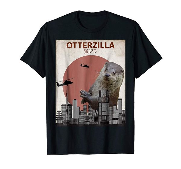 

sport 2019 fashion short sleeve black t shirt otterzilla funny otter t-shirt | cute gift for otter lovers t shirt