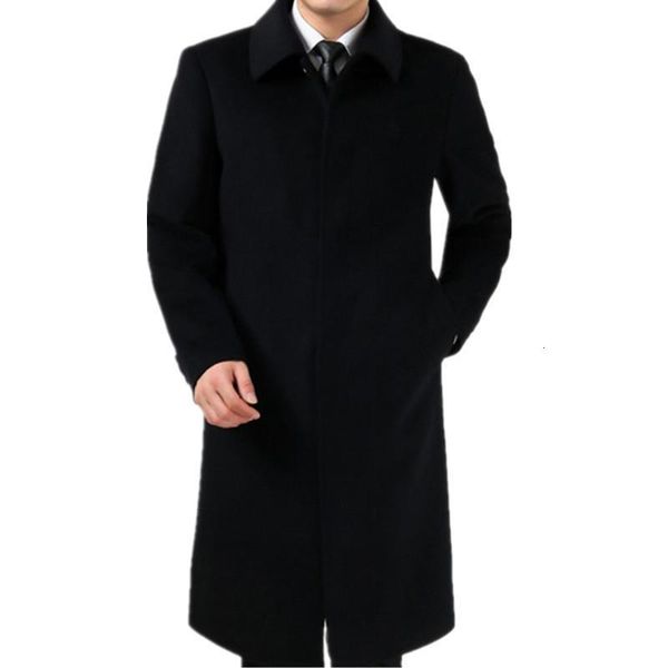 

middle aged old people's wool cashmere coat in autumn and winter, Tan;black