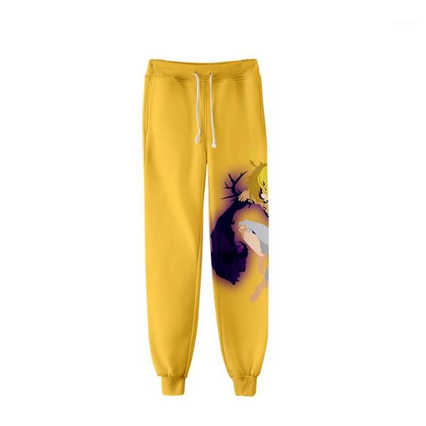 

2019 the seven deadly sins warm 3d fashion casual pants slim1, Black