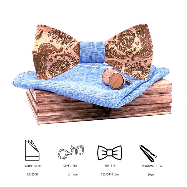 

t262 3d paisley деревянных бабочки для мужчин вуд галстука вуд gentleman бабочек ручной бабочка свадебной партии подарка для мужчин 201027, Blue;purple