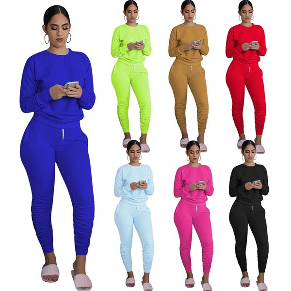 set di due pezzi donna set di 2 pezzi leggings impilati vestiti per abiti da donna pantaloni impilati tuta abiti autunnali femminili 2021