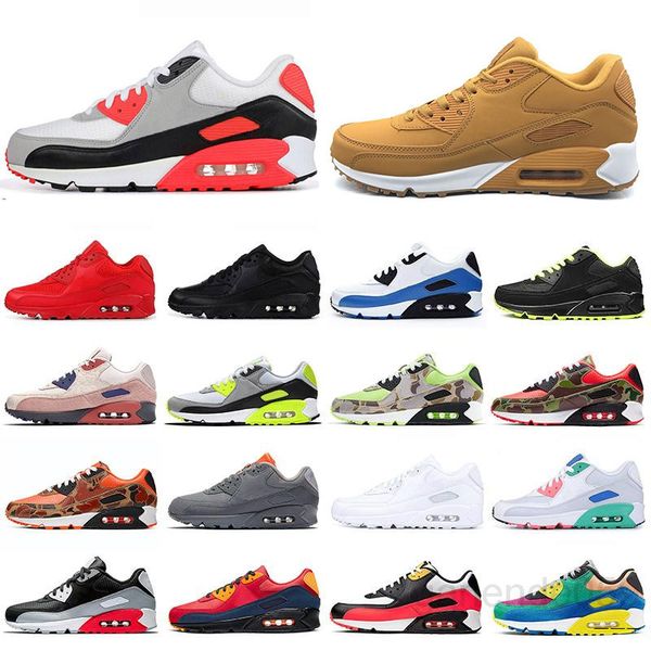 

fast shipping 2019 men shoes classic 90 men and woman shoes trainer air cushion surface casual shoes 36-45 hg9m, Black