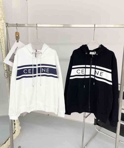 

early spring family capsule zipper shirt men's and women's lovers' sweater coat, Black