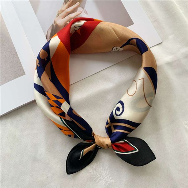 

women scarf hangzhou square silk for small in spring and autumn a1vp, Red;brown