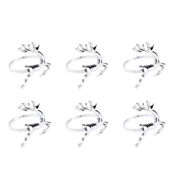 

используйте декоративные elk украшение серебро каждый день свадьба салфетка 6 кольца рождество оленей штук таблица стороны bbyeuy bwkf