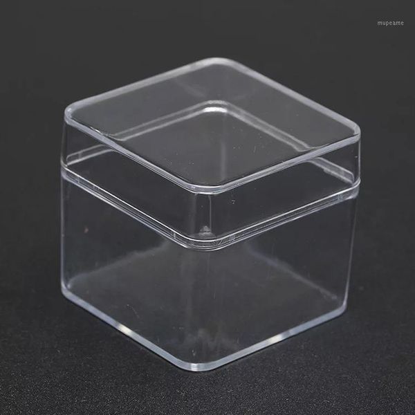 

20pcs/lot transparent cube wedding candy box square plastic ps crystal clear gift boxes christmas baby shower display favors box1