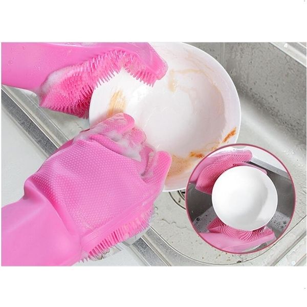

magic washing dishes silicone cleaning dishwashing for with brushes kitchen household rubber sponge gloves car wash gloveoutlet8hy