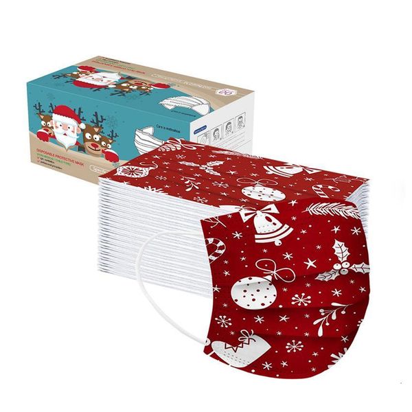 

quality christmas 50pc high child face disposable non-woven mask 3ply earhook bandage dust-proof masque wcnkyx7