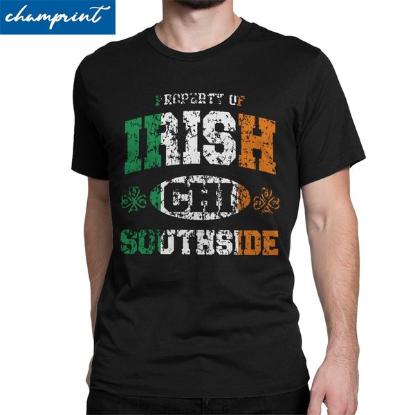 

men's irish chicago south side st patrick's day shamrock novelty short sleeve crewneck tees 6xl sport hooded sweatshirt hoodie men