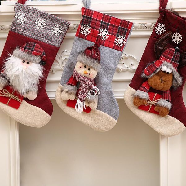 

christmas decorations 2021 stockings santa socks gift year candy bags kids santa1