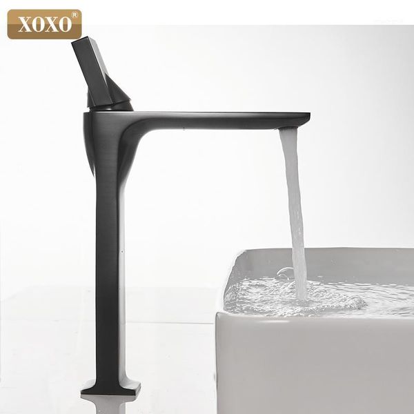 

xoxo basin faucet cold and black single handle bathroom faucet elegant water mixer taps deck mounted basin 20075-11