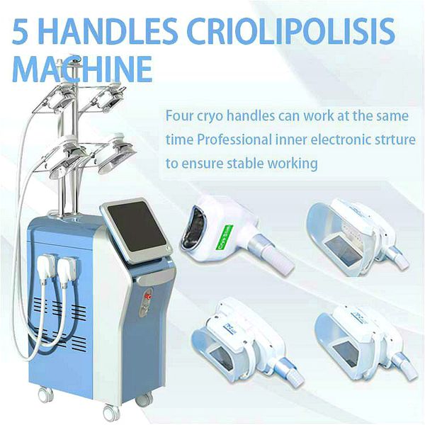 

2021 factory price 5 cryo cryotherapy handles fat ing cryo body contour slimming machine vacuum slimming beauty equipment