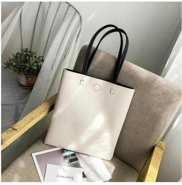 

fashion women bag vintage pu leather one shoulder women's handbag female tote bag large capacity simple style d-598/9n