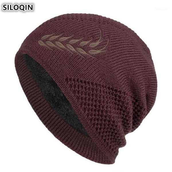 

siloqin 2020 new men simple retro beanies hat velvet thick warm knitted hat trend couple ski cap women's winter warm beanie hats1
