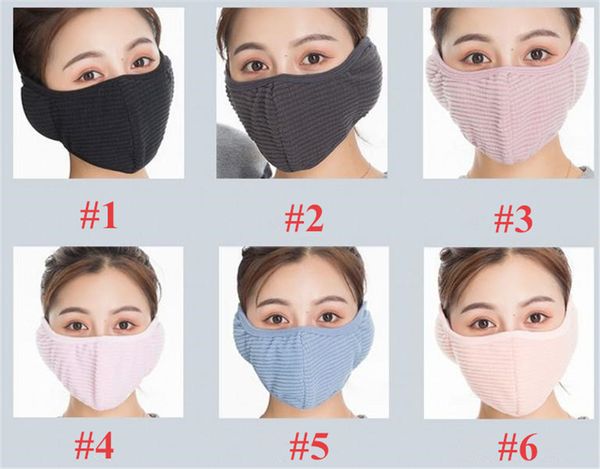 

2020 designer cotton mask kids winter warm biker cycling motor driver ski mask earmuffs reusable washable ear cover mask fy9225