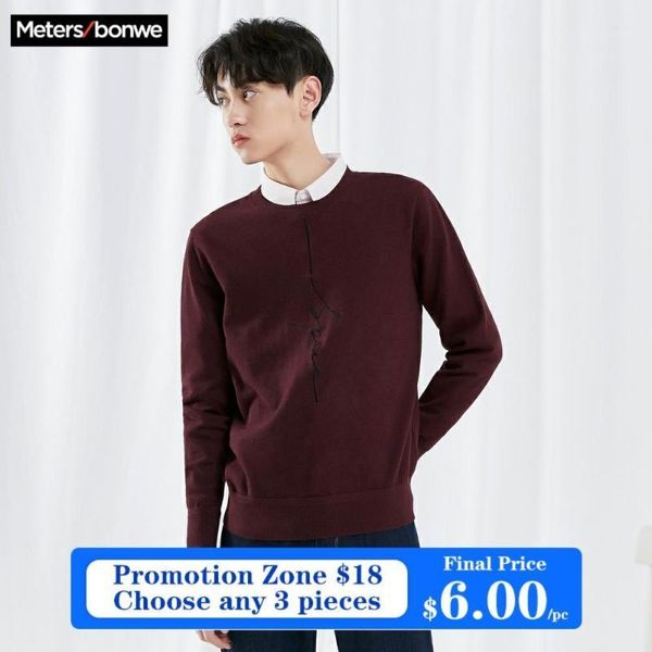 

metersbonwe new brand wool sweater men autumn fashion long sleeve knitted men cotton sweater clothes1, White;black