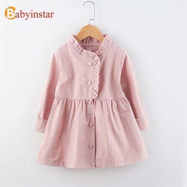 

babyinstar children outerwear & coats girl's jacket outfit kid's clothing european and american style double breasted coat y200901, Blue;gray