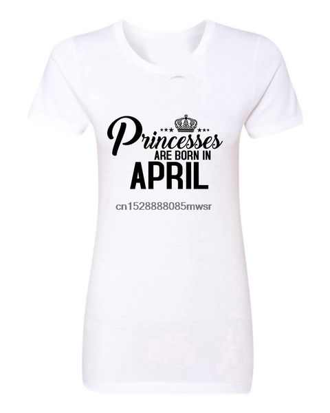 

2020 new brand 100% cotton cool princesses are born in april flash summer short sleeves hoodie designers t shirts sweatshirt