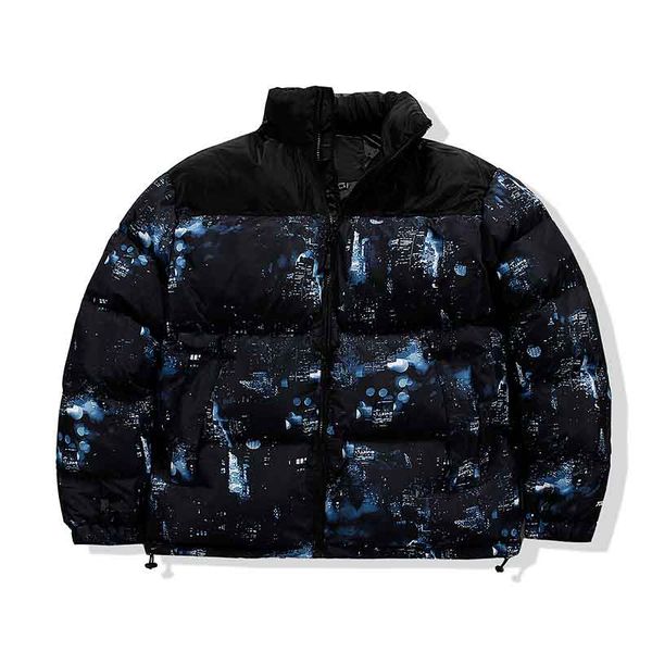 

fahison mens coat 20fw men's clothing outwear hoodies jacket starry sky patten embroidery casual cotton womens parkas black size : m-2x