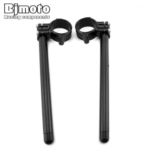 

motorbike cnc aluminum adjustable handlebars lift clip-ons bjmoto 7/8" 22mm motorcycle handbar clip ons 48mm fork handle bar1