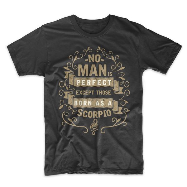 

fashion no man is perfect scorpio zodiac sign birthday men's t-shirt sport hooded sweatshirt hoodie