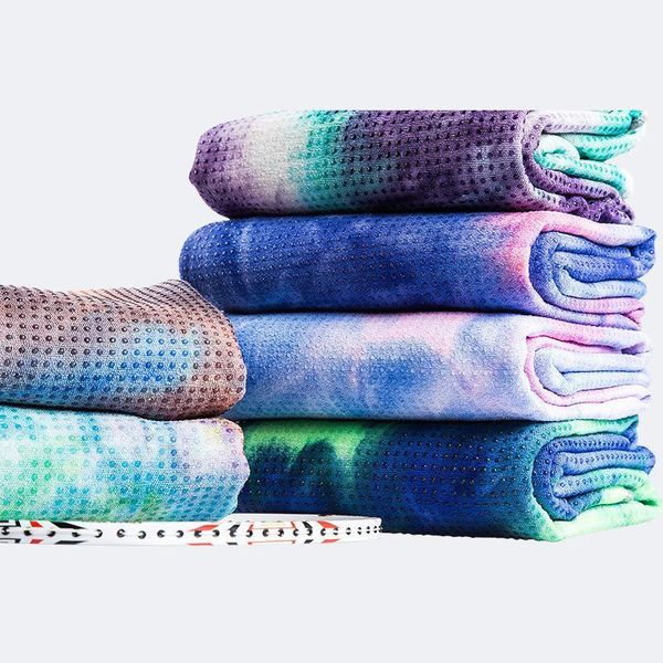 

yoga blankets oyoo tie-dye print blanket sweat-absorbing professional training close skin non-flip colorful mat towel1