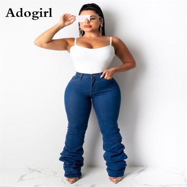 

adogirl winter female draped hem denim pants button fly skinny women denim street hipster outfits lady pants plus size xxl y200418, Black;white