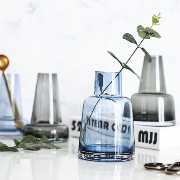 

vases brief nordic glass vase office decoration plant flower pot home bonsai decor1