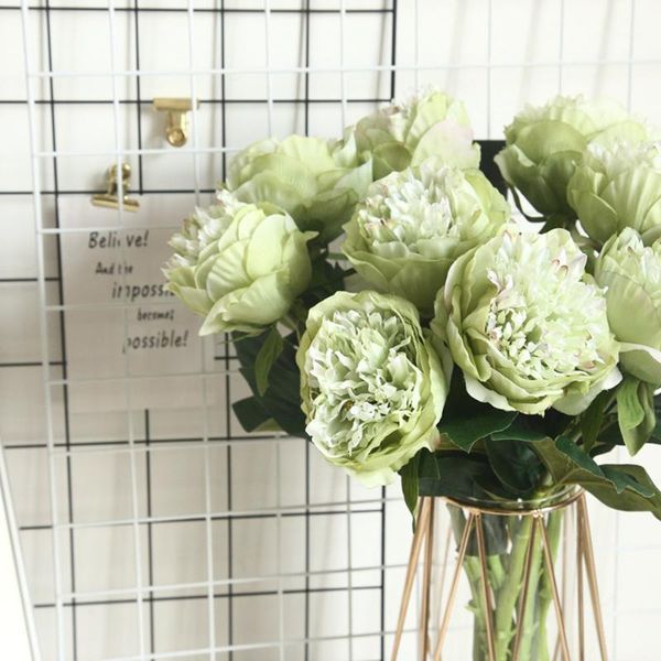 

decorative flowers & wreaths european artificial silk dutch peony flower home el table decoration fake wedding scene valentine'sday gif