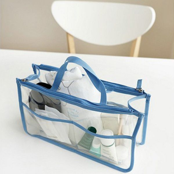 

purse multifunction casual organizer bag travelling handbag liner 2018 insert travel lady makeup cosmetic bag large women evssp