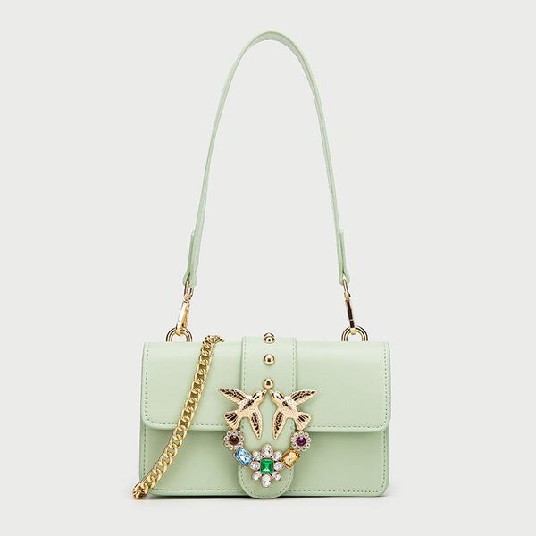 

2020 new rivet chain shoulder messenger bags luxury fashion diamond small square bags women crossbody handbags