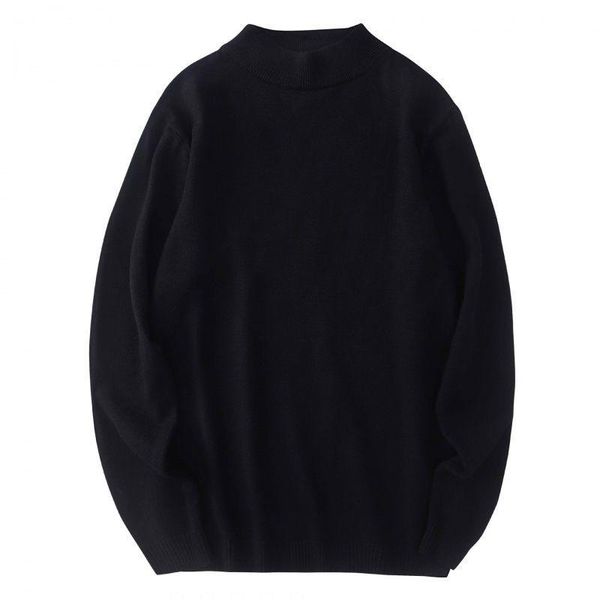 

2021 new autumn winter men korea style slim solid color turtleneck sweater male long sleeve warm classic knitted pullovers d187, White;black