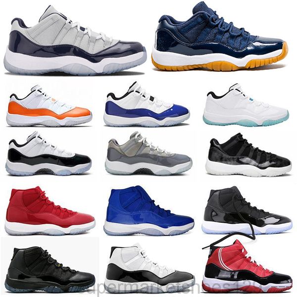 

25th anniversary 11 11s low concord bred high space jam mens womens basketballs shoes cap and gown gamma blue jumpman sneakers trainers j5pe