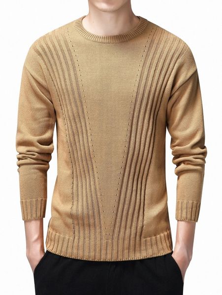 

men eyelet detail ribbed knit sweater y8az#, White;black
