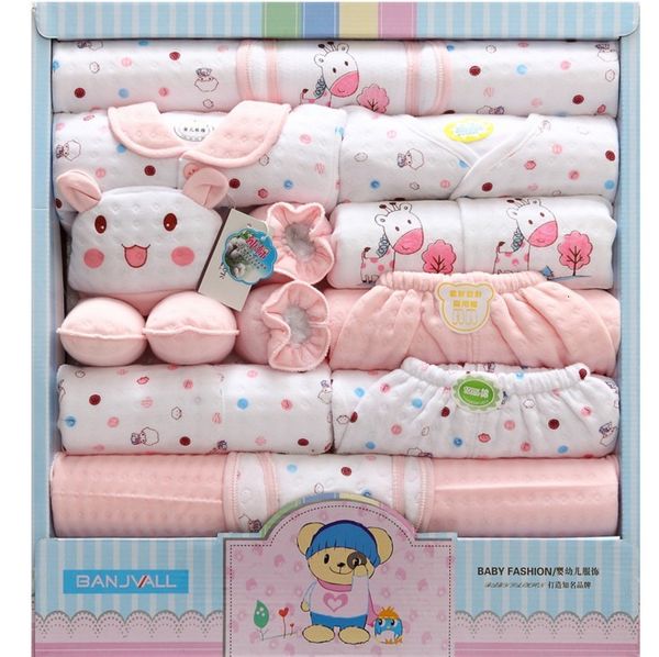 

retail or wholesale 0-1 year old winter thickening pure cotton gift box newborn underwear 18 sets baby clothes