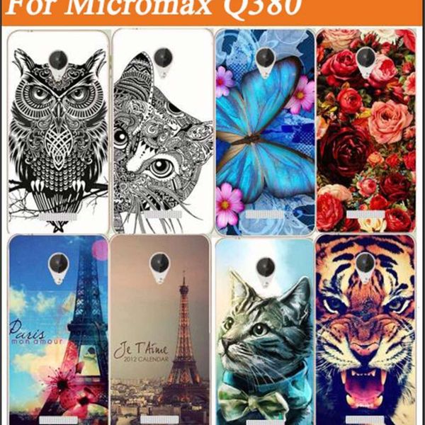 

qatpu leather case is suitable for micromax q380, with bracket, beautiful flower painting, 14 styl, deliverylk