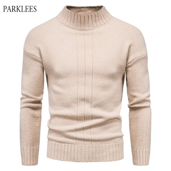 

half turtleneck sweater men new winter mens pullover sweaters casual slim fit elastic pull homme soild soft christmas knitwear, White;black