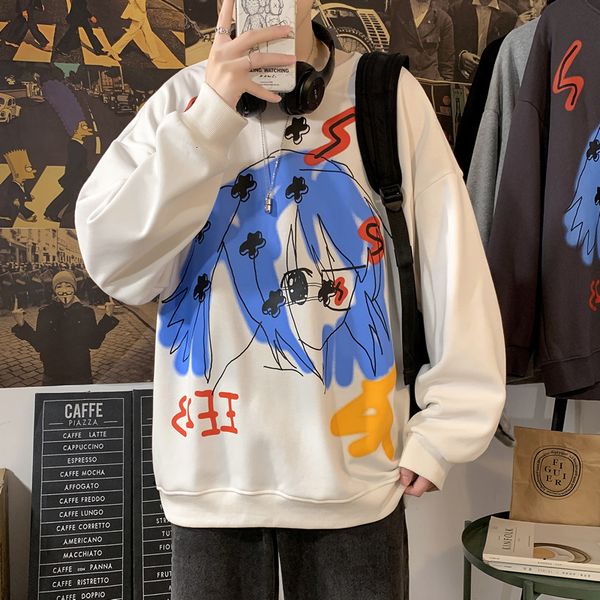 

2021 new autumn spring hoodies sweatpants for black man loose hip hop punk pullover streetwear fashion clothes oversize 5xl tpyu