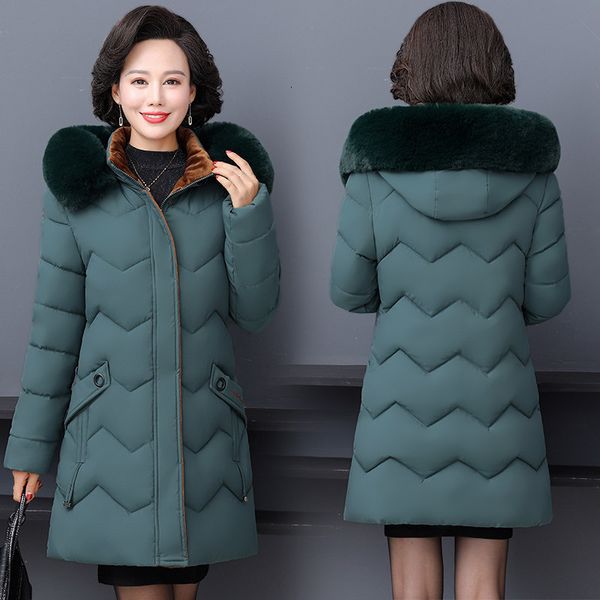 

down 2021 new clothed for middle-aged jacket elderly women's padded clothing mid-length female cotton, autumn and winter b4eh, Black