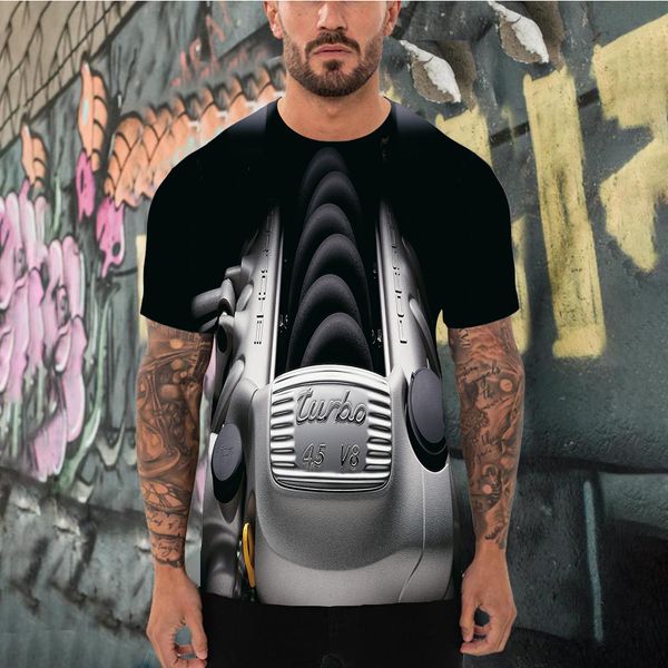 

engine loose summer 3d print shirts kawaii harajuku graphic men clothing