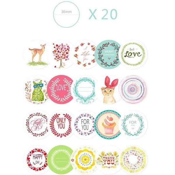 

760 pcs bag diy cute lovely scrapbook paper stickers crafts cake suger box bags decorative sticker for party gift decoration h jlldez