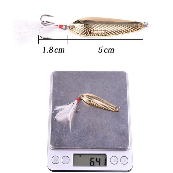 

1pcs metal trout spoon fishing lures wobbler spinner artificial hard baits bass vib hard baits sequins for carp fishin qyldwd